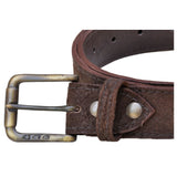 Tag Safari Warthog Skin Genuine Leather Belt, Brass Buckle Fully Adjustable Made In Africa