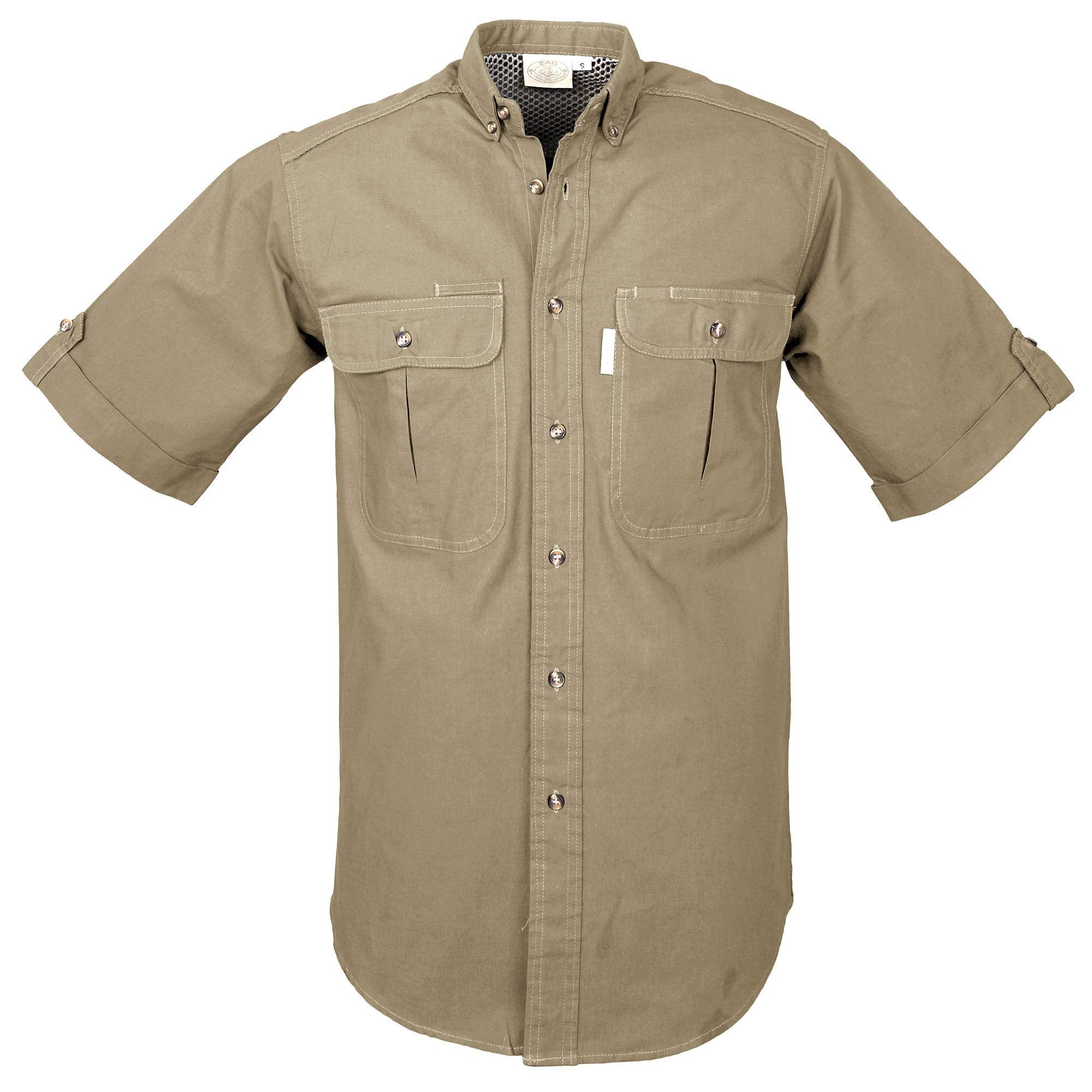 TAG Safari Men's Adventure Short Sleeve Shirt w Chest Pockets