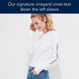 vineyard vines Women's Long-Sleeve Vintage Whale Pocket T-Shirt