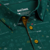 Bogey Bros Men's 4 Way Stretch Short Sleeve Golf Polo Shirt (Mixed, Peasants Green)