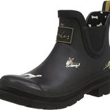 Joules Women's Wellibob Black Dog Size 11 Short Height Rain Boot