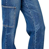 Judy Blue Women's High Waisted Wide Leg Cargo Pocket Jeans