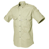 Tag Safari Shooter Shirt for Men Short Sleeve, 100% Cotton, Sun Protection for Outdoor Adventures