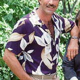 Paradise Found Mens Jungle Bird Tom Selleck Magnum PI Red Medium Rayon Shirt