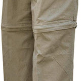 Tag Safari Zambezi Convertible Pants for Men, Covered Utility Pocket, Zip Off, 100% Cotton