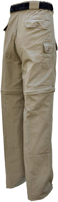 Tag Safari Zambezi Convertible Pants for Men, Covered Utility Pocket, Zip Off, 100% Cotton