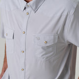 Burlebo Men's Performance Western Short Sleeve Pearl Snap Button Up Shirt