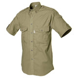 Tag Safari Shooter Shirt for Men Short Sleeve, 100% Cotton, Sun Protection for Outdoor Adventures