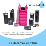 WanderFull Crossbody HydroBag Stylish Puffer Tote for Water Bottle