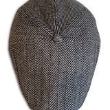 Boston Scally Co. The Original Newsboy 5-Panel Grey Herringbone Fitted Flat Cap
