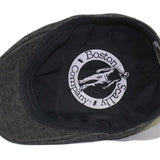 Boston Scally Co. The Scapper Newsboy Flat Cap Black 6-Panel Fitted Hat