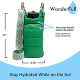 WanderFull Crossbody HydroBag Stylish Puffer Tote for Water Bottle