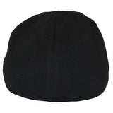 Boston Scally Co. The Scapper Newsboy Flat Cap Black 6-Panel Fitted Hat