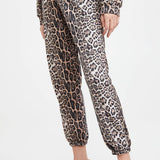 Onzie Women's French Terry Leopard Small/Medium Lounge Fleece Sweatpants