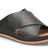 Tutsi Leather Slip-On Cross-Band Slide Sandal