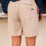 Burlebo Men's Everyday Shorts (Light Khaki - American Flag)