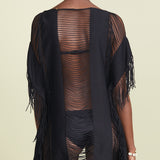 PQ Swim Women's Monique Swimsuit Cover-Up - Fringe Ends, Beach Dress