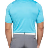 Callaway Men's Micro Hex Golf Performance Polo Shirt with Sun Protection, Solid Stretch Fabric