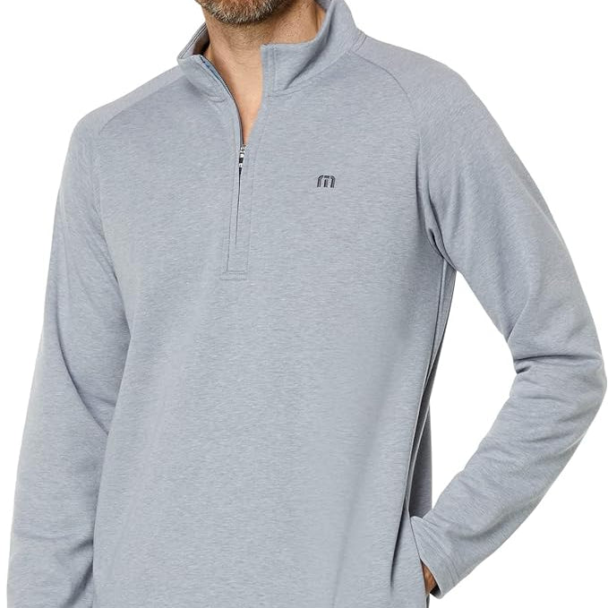 TravisMathew Men's Upgraded Quarter Zip Long Sleeve Sweater