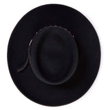 Stetson Black Hawk Wool Felt Western Hat Crushable Gambler Crown