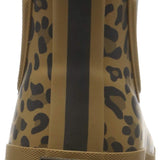 Joules Women's Wellibob Tan Leopard Size 7 Short Height Rain Boot