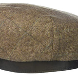 Henschel Aberdeen X-Large Brown Italian Wool Herrringbone Plaid Ivy Hat