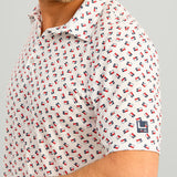 HUK Men's Pursuit Printed, Performance Short Sleeve Polo Shirt