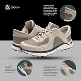 Zeba Men's Hands Free Slip-On Walking Shoes (Beige)