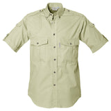 Tag Safari Shooter Shirt for Men Short Sleeve, 100% Cotton, Sun Protection for Outdoor Adventures