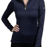 Kastel Denmark Women's Lightweight Crewneck Sun Shirt | 1/4 Zip Athletic Tops | UPF 30+ Protection