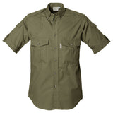 Tag Safari Shooter Shirt for Men Short Sleeve, 100% Cotton, Sun Protection for Outdoor Adventures