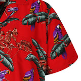 Paradise Found Mens Jungle Bird Tom Selleck Magnum PI Red Medium Rayon Shirt