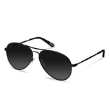 Vincero Men's The Aviator Matte Black Polarized Sustainable Sunglasses