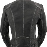 Milwaukee Leather Women's SFL2830 Black Sheepskin Leather Motorcycle Jacket