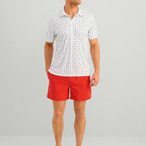 HUK Men's Pursuit Printed, Performance Short Sleeve Polo Shirt
