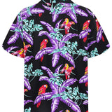 Paradise Found Mens Jungle Bird Tom Selleck Magnum PI Red Medium Rayon Shirt