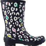 Joules Women's Molly Welly Gold Botanical Bees Size 6 Mid Height Rain Boot