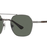 Persol Men's PO2483S Gunmetal with Green Polarized Lens Designer Sunglasses