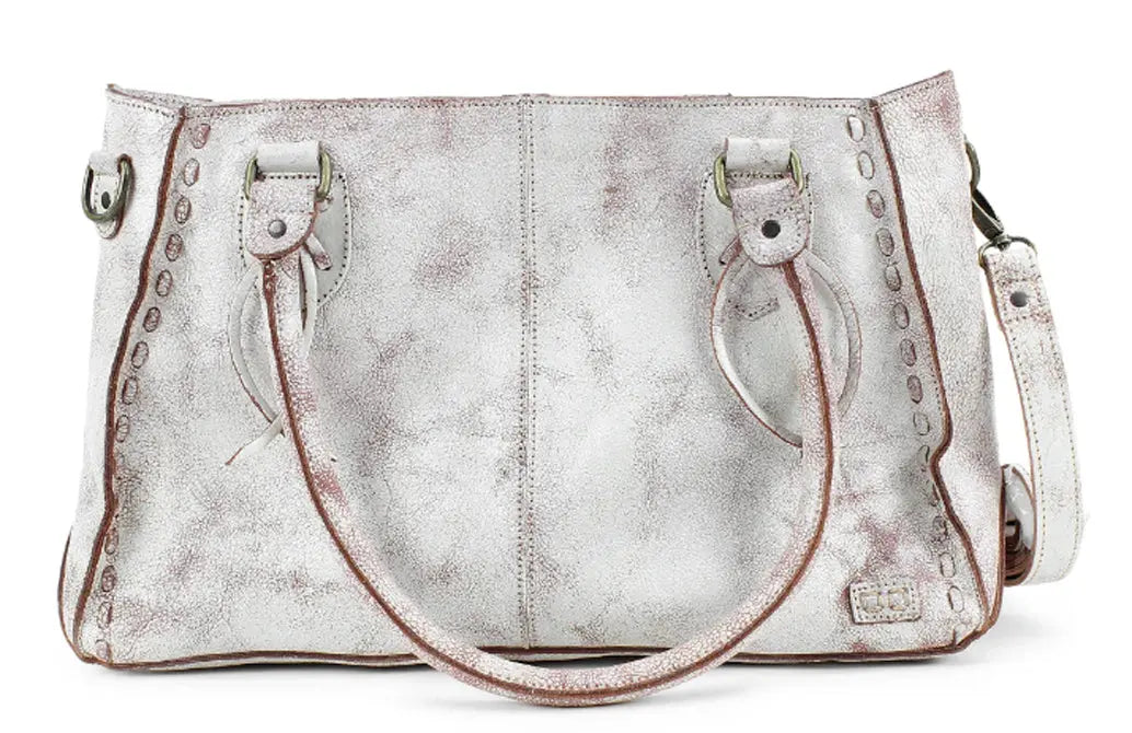 Bed|Stu Women's Rockaway Leather Bag – Taupe, Genuine Leather With Shoulder Strap
