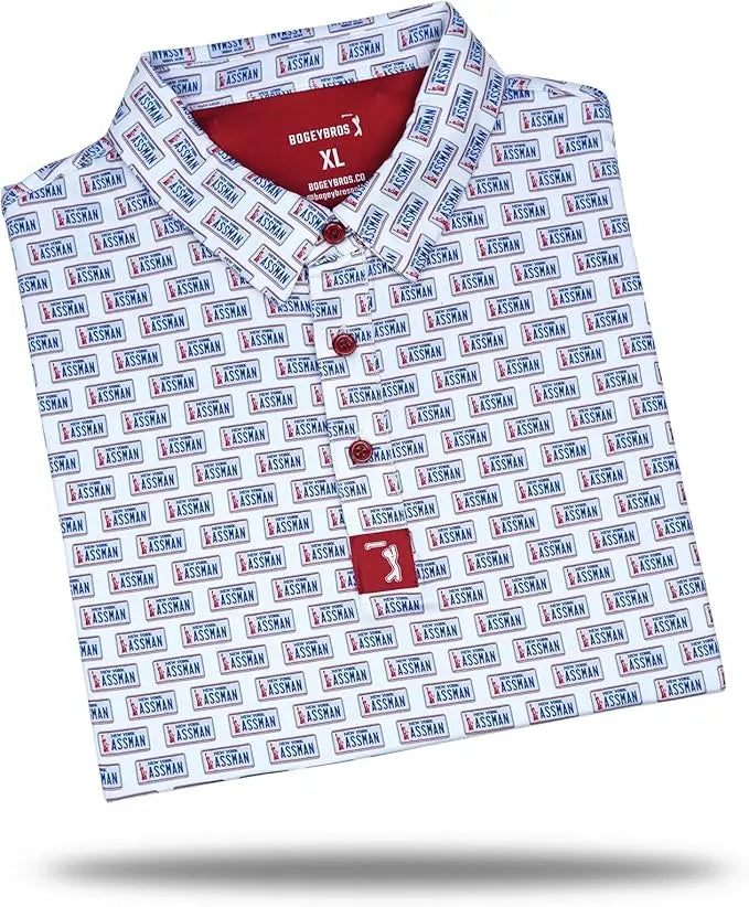 Bogey Bros Men's 4 Way Stretch Short Sleeve Golf Polo Shirt (Mixed, ASSMAN)