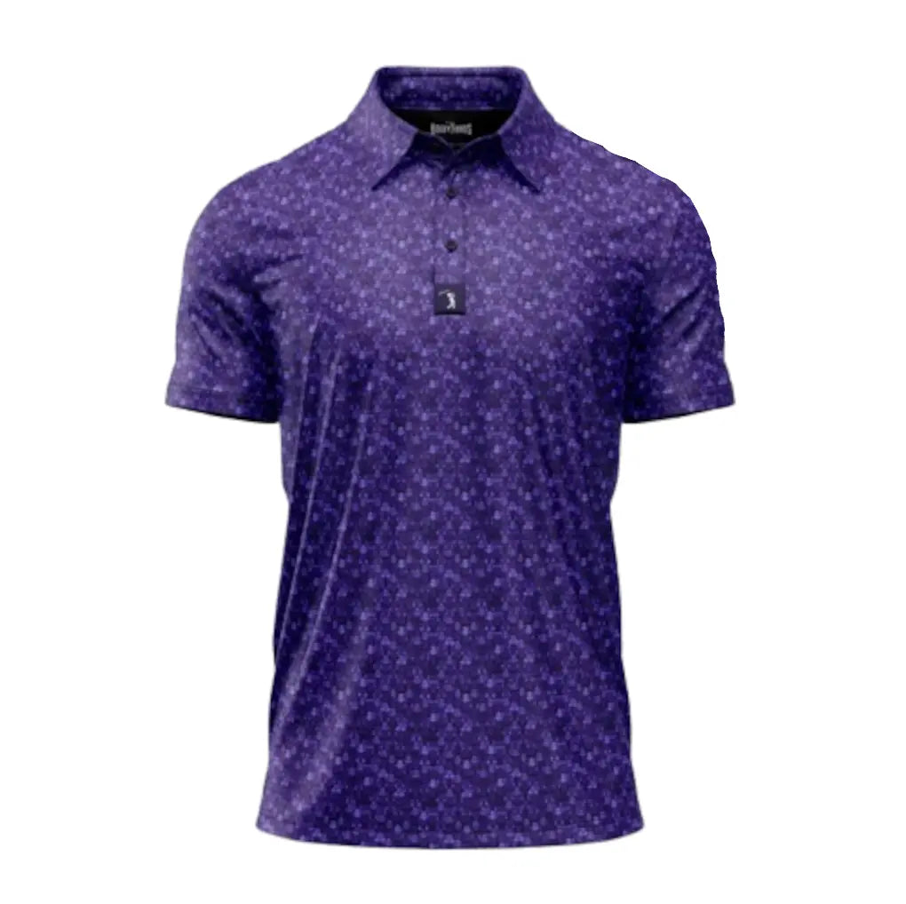 Bogey Bros Men's 4 Way Stretch Short Sleeve Golf Polo Shirt (Mixed, Eyes Up Here - People Eaters)