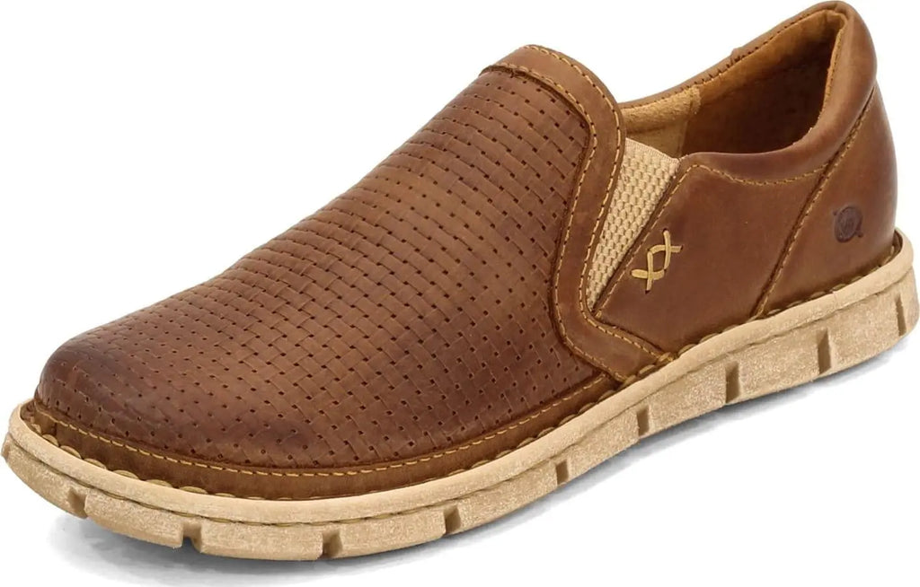 Born Brown Leather Men\'s Slip-On Lace Casual Shoes Born Men main image 4