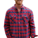 Burlebo Men's Flannel Mid-Weight Long Sleeve Shirt