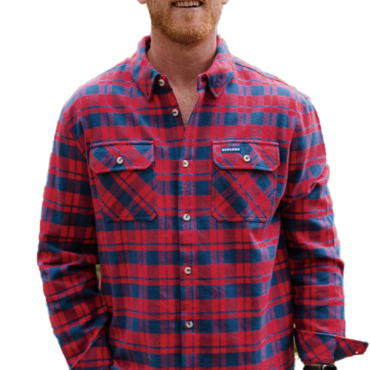 Burlebo Men's Flannel Mid-Weight Long Sleeve Shirt