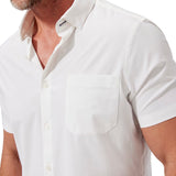 Mizzen+Main Leeward Wrinkle-Resistant Short-Sleeve Button-Up Performance Men's Dress Shirt with 4-Way Stretch, Trim Fit