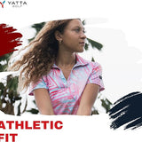 Yatta Golf Womens Standout Performance Short Sleeve Golf Polo Shirt