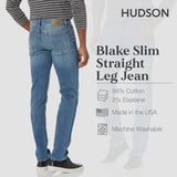 Hudson Jeans Mens Blake Slim Straight Cotton 34" Inseam Jeans