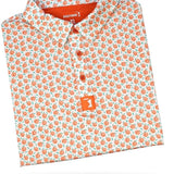 Bogey Bros Men's 4 Way Stretch Short Sleeve Golf Polo Shirt (Mixed, Peaches)