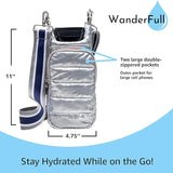 WanderFull Crossbody HydroBag Stylish Puffer Tote for Water Bottle