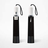 The Indestructible Umbrella Black Dualmatic White Handle/Grip Compact Umbrella